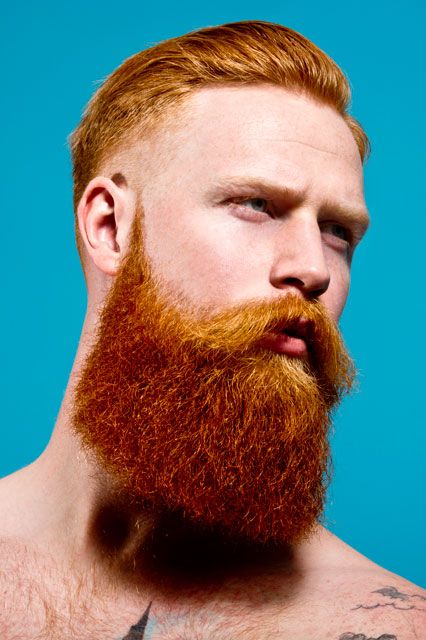 red header with beard