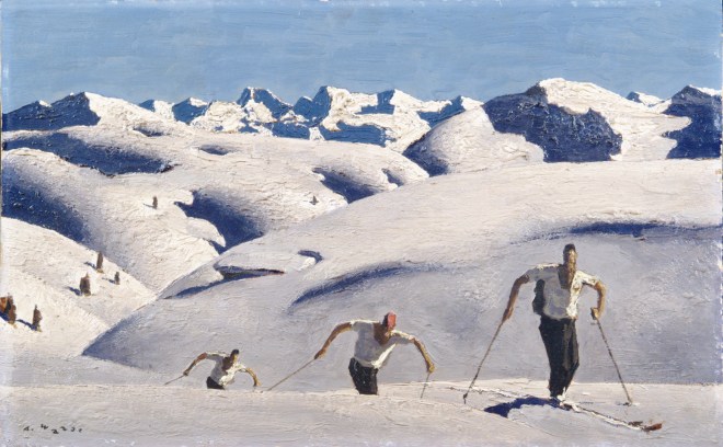 alfons walde-Der Aufstieg der Schifahrer-1931