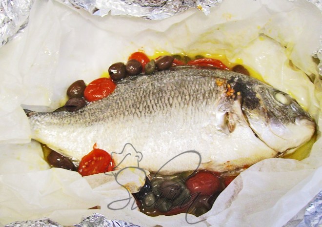 orata pomodorini capperi olive