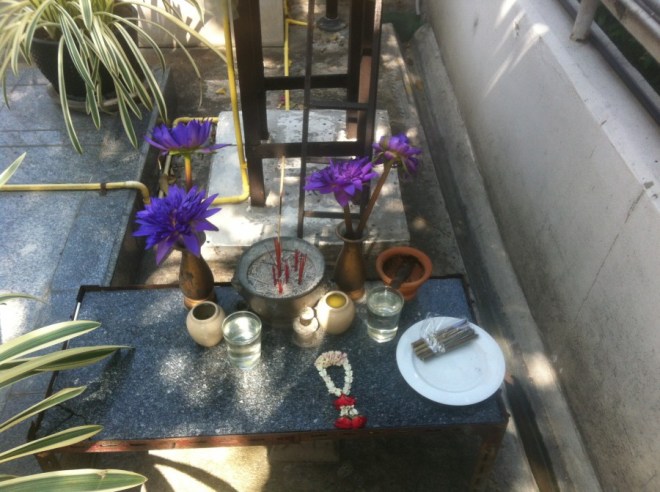 spirit houses-flowers and incense